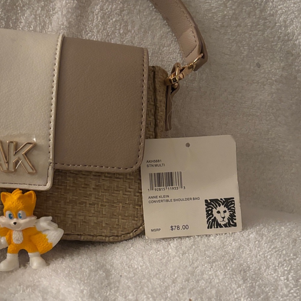 Anne Klein Tan and Cream Crossbody Bag - Picture 2 of 2